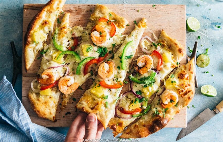 Asian Seafood Pizza