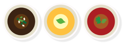 Different pizza sauces in bowls
