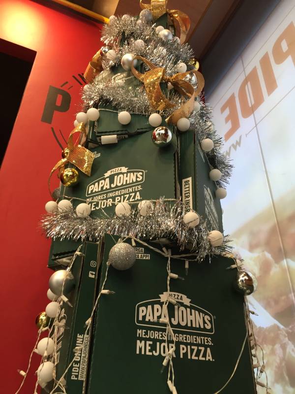 Papa John's Pizza Box Tree