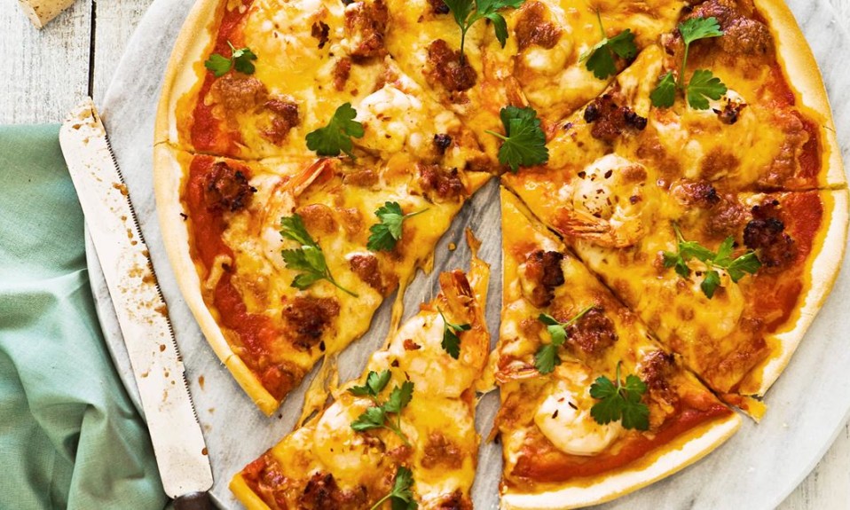 Chorizo Prawn Pizza (New Zealand)