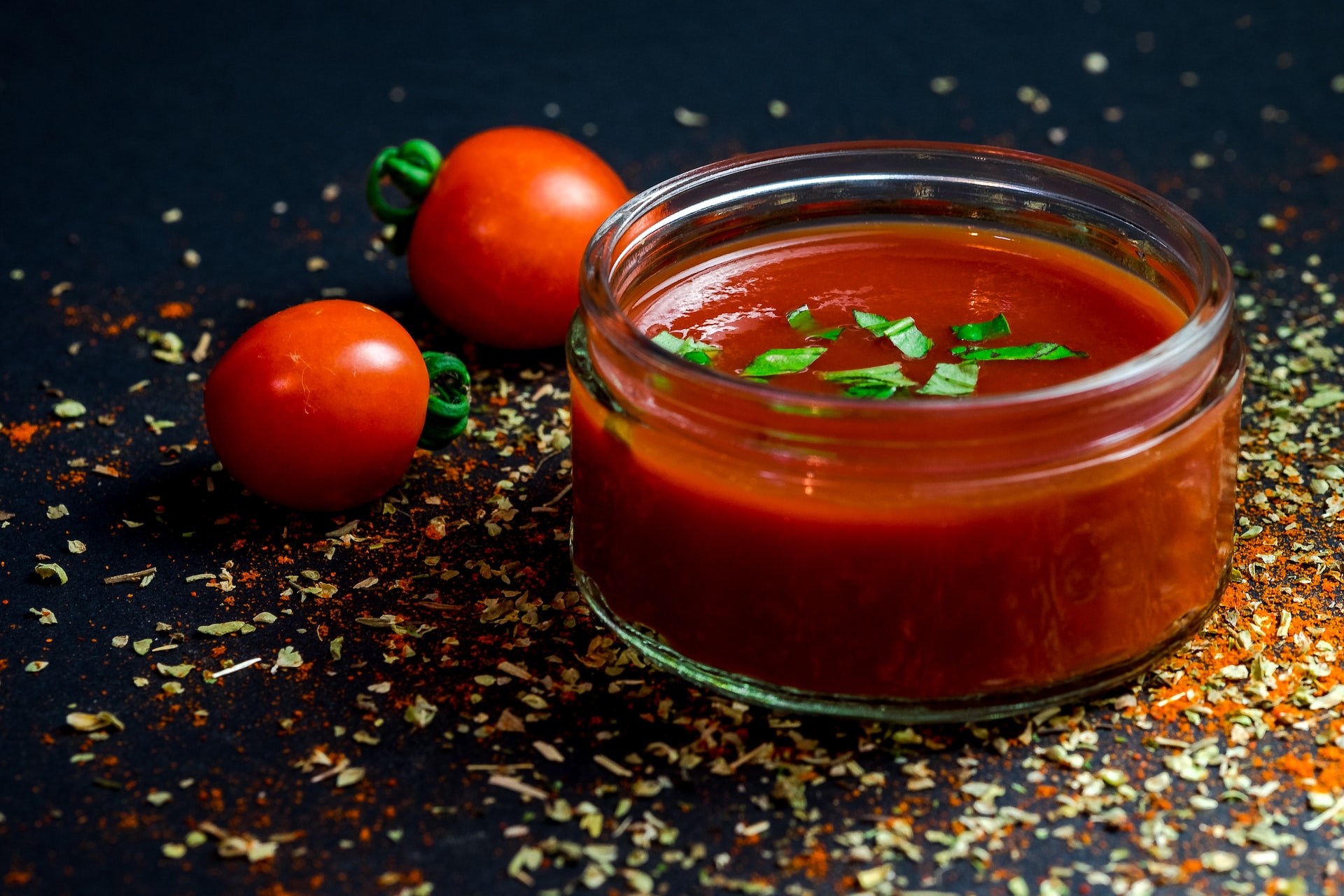 Pasta sauce in glass jar