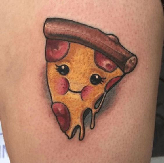 Adorable pizza slice