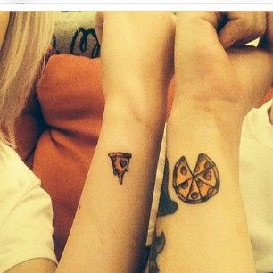 Relationship pizza tattoo