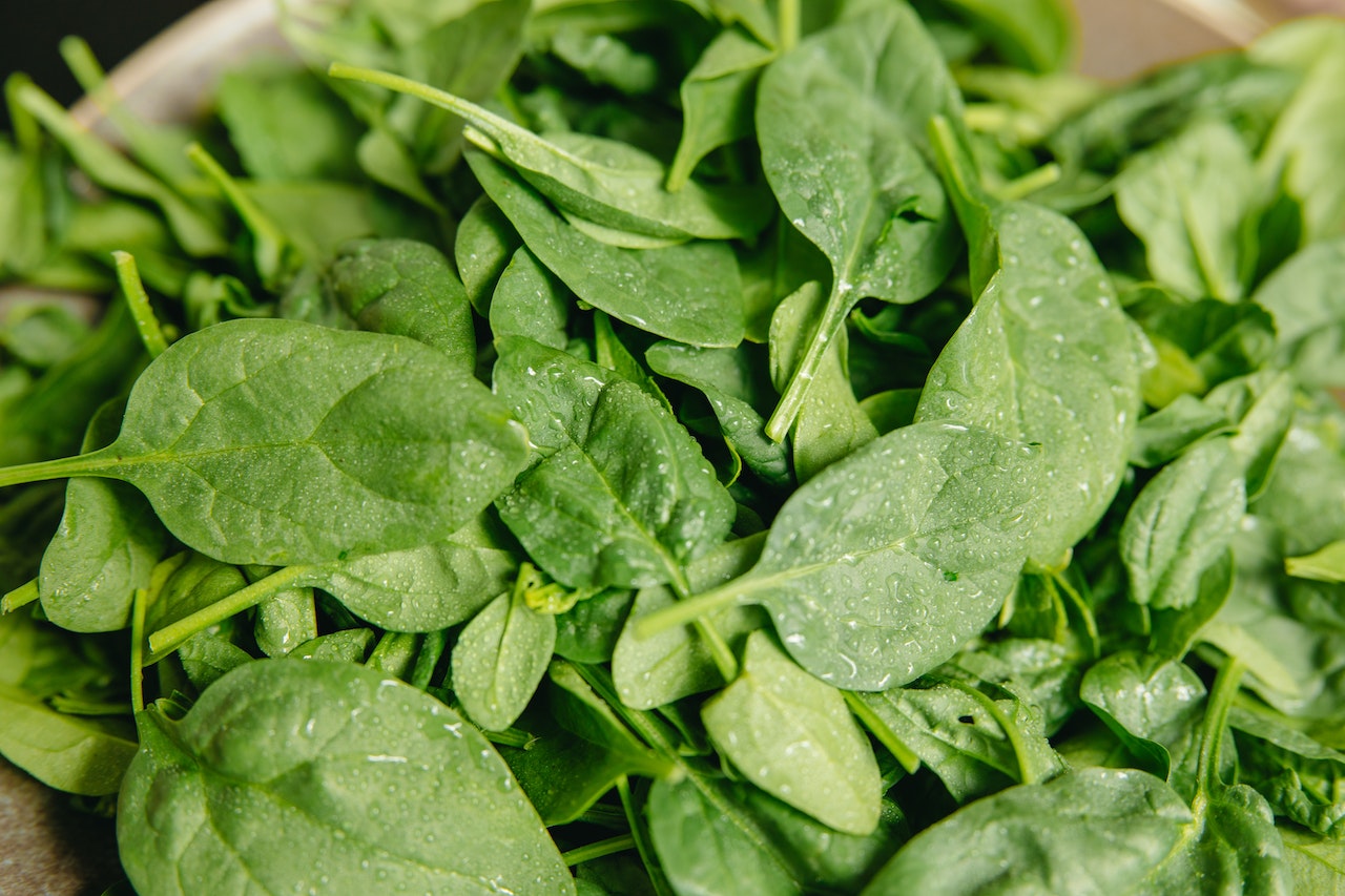 Spinach is packed with protein